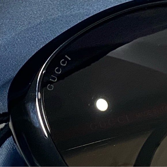 Gucci GG 0849SK 001 Black Green/Brown Gradient Round Sunglasses - Picture 12 of 13